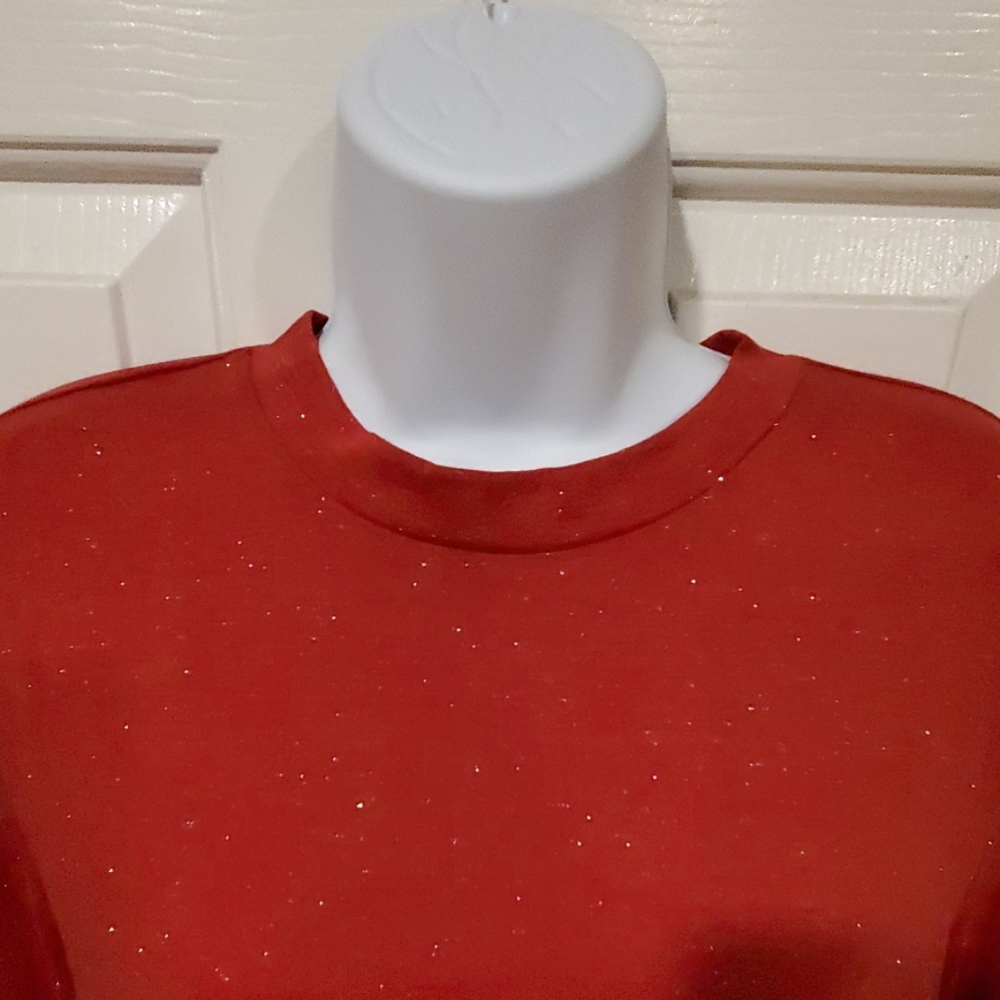 Style & Co Cold shoulder sparkling top XL - Picture 5 of 7